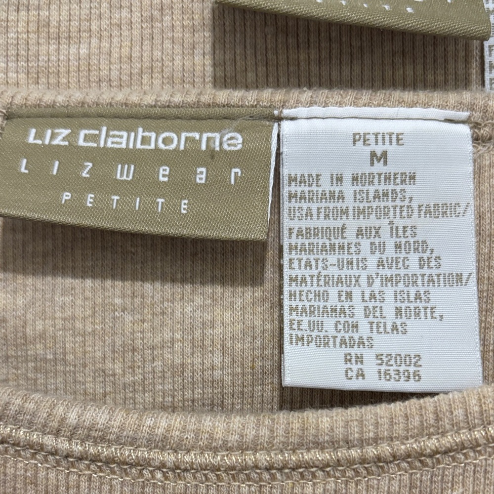 Liz Claiborne Cardigan and Beige Knit Top Set - Picture 2 of 5